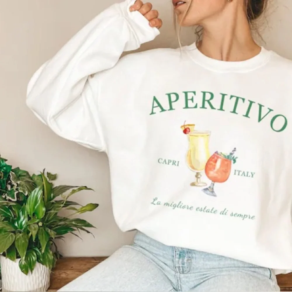 Aperitivo print Crewneck Sweater - Picture 1 of 6
